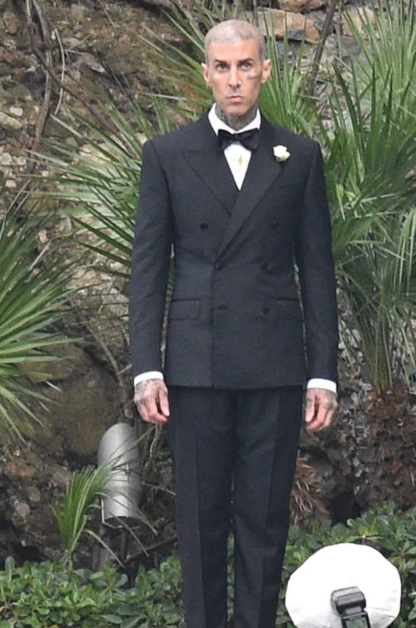 Kourtney Kardashian wears traditional bridal attire to marry Travis Barker in Italy: Photos