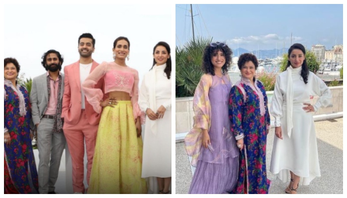 Pakistan represent: Cast of Pakistani film ‘Joyland’ pose at Cannes 2022