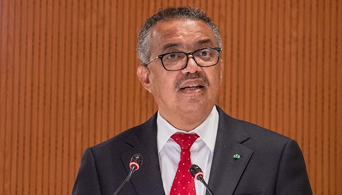 In this file photograph taken on May 22, 2022, World Health Organisation (WHO) Director-General Tedros Adhanom Ghebreyesus delivers a speech on the opening day of 75th World Health Assembly of the World Health Organisation (WHO) in Geneva. — AFP