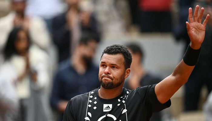 Jo-Wilfried Tsonga played the final match of his career Tuesday at the French Open. Photo: AFP