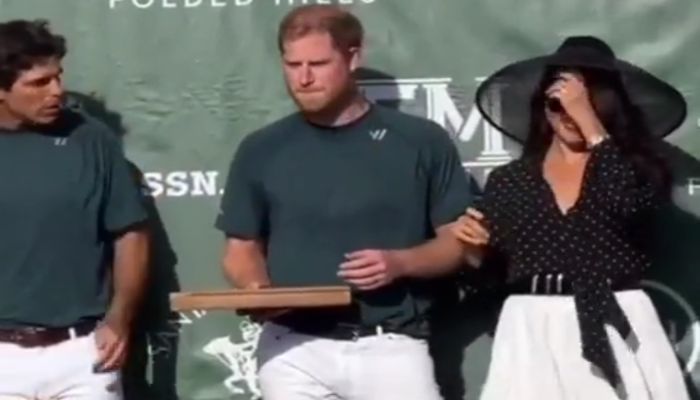 Prince Harry accused of spreading disinformation by lifting polo cup