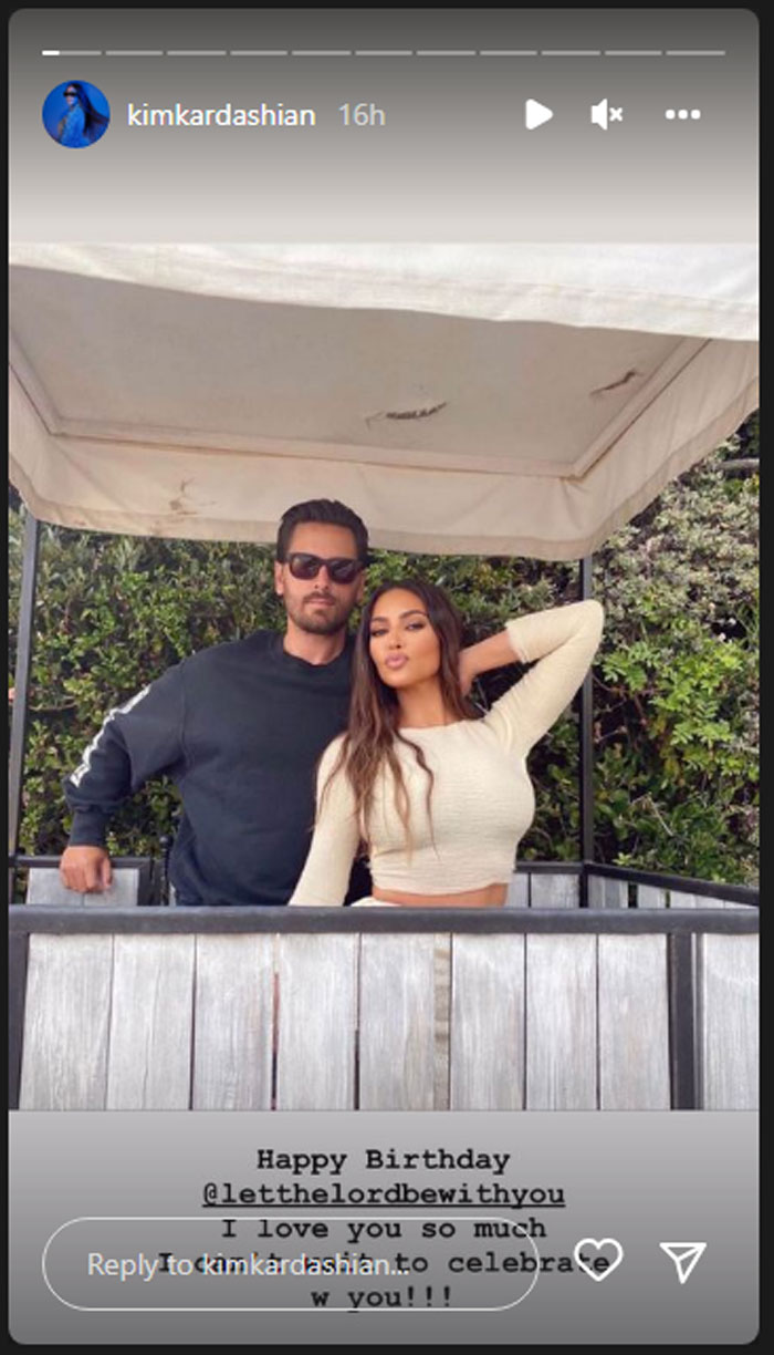 Scott Disick receives love from Kim Kardashian as Kourtney enjoys honeymoon in Italy