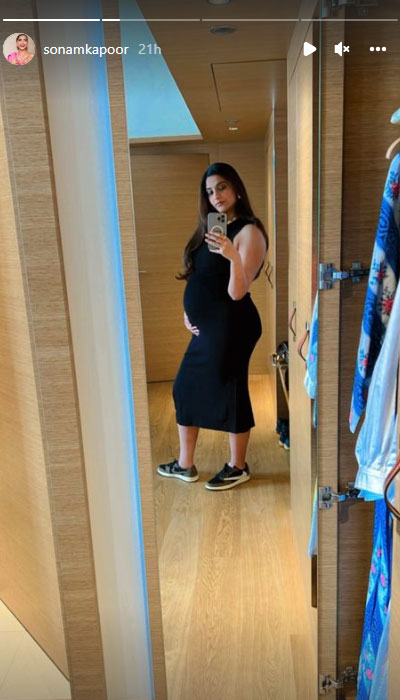 Mom-to-be Sonam Kapoor flaunts baby bump in a gorgeous black dress: See Pic