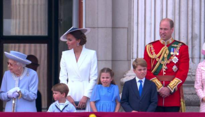 Prince William, Kate Middleton, George, Louis and Princess Charlotte joined the Queen on the Buckingham Palace balcony