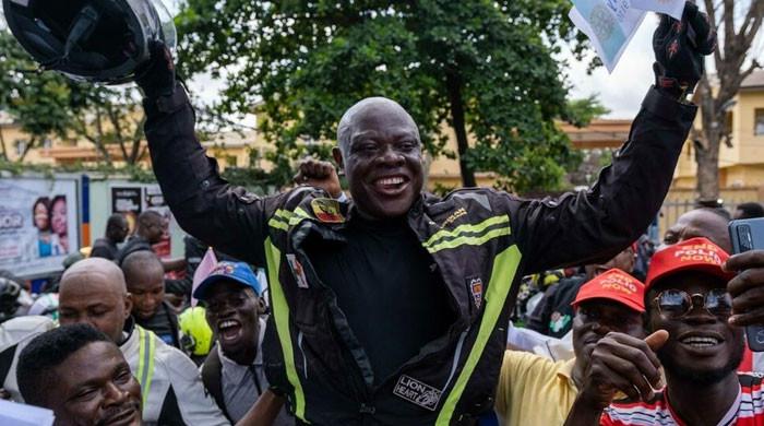 Nigerian biker completes London-to-Lagos ride for polio campaign