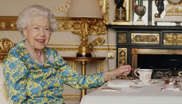Queen Elizabeth shows off her handbag essential in teatime with Paddington Bear