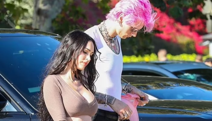 Megan Fox and fiance Machine Gun Kelly (MGK) were spotted out grabbing lunch at Nobu