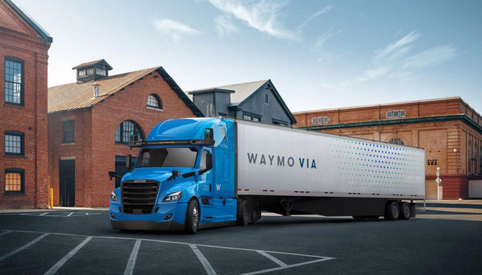 A vision for the future of logistics includes self-driving trucks like this one pictured by Alphabet-owned Waymo handling the long-hauls then ceding cargo to humans for the local legs to destinations. Photo: AFP