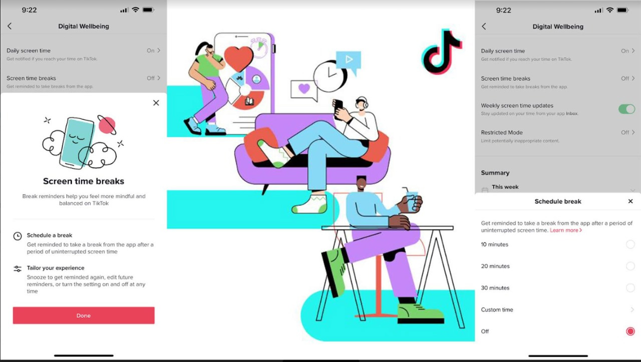 A view of the TikTok screen time management tool. — Screengrab