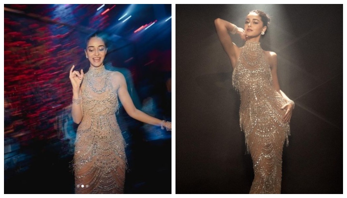 Ananya Panday serves a killer look in golden embellished gown: pictures inside