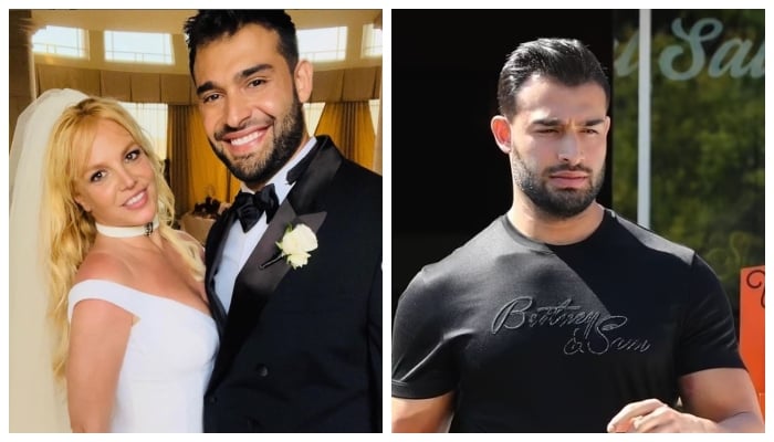 Sam Asghari cuts dapper figure in casual ensemble as he steps out for drive with wife Britney Spears