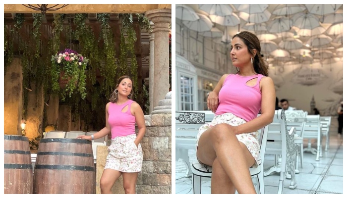 Hina Khan serves drop-dead gorgeous look in pink top