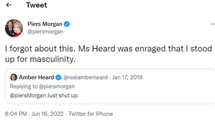 Piers Morgan enraged Amber Heard: Heres why