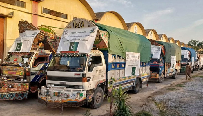 On the special directives of Prime Minister Shehbaz Sharif, National Disaster Management Authority (NDMA) has dispatched relief goods for the earthquake people of Afghanistan. The consignment of eight trucks comprises tents, tarpaulin, blankets and necessary medicines. –Radio Pakistan