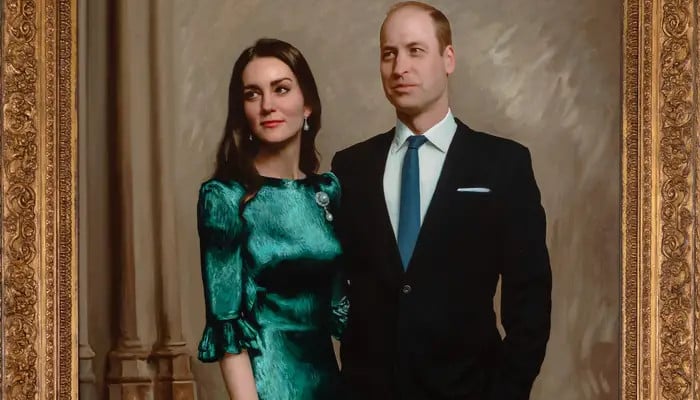 Prince William's stunning reaction to first official portrait with Kate Middleton
