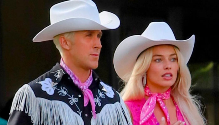 Margot Robbie, Ryan Gosling don matching hats as they shoot for ‘Barbie’