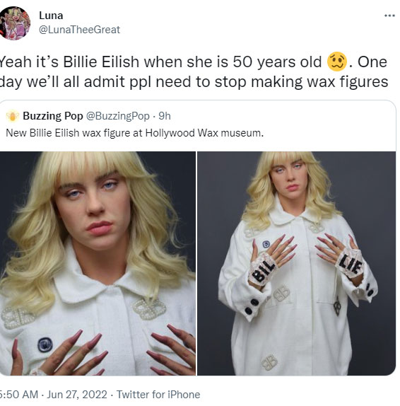 Billie Eilish’s new wax leaves fans shocked: ‘looks so much older’