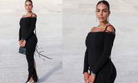 Georgina Rodriguez wows in black slinky dress at French fashion preview: pics