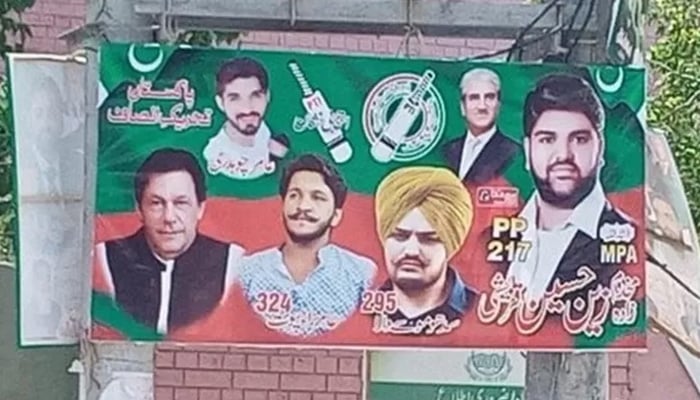A poster carrying a picture of Sidhu Moose Wala has gone viral on the internet. -BBC Urdu