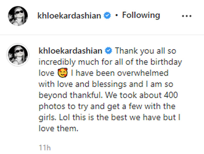 Khloe Kardashian thanks fans for birthday love