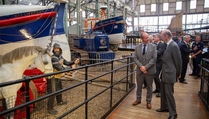 Prince Edward visits UKs largest display of RNLI historic lifeboats