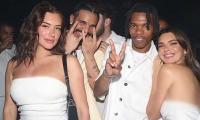 Kendall Jenner appears with Davin Booker, Drake and Lil Baby at Michael Rubin's party