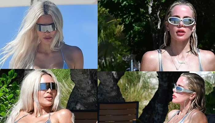Kim Kardashian dan Khloe mengatur denyut nadi saat mereka berbagi foto pantai baru yang mendesis