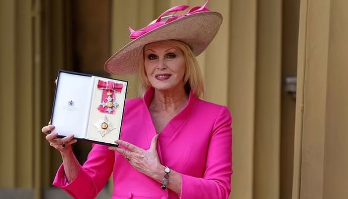 Joanna Lumley honoured with Damehood at Buckingham Palace