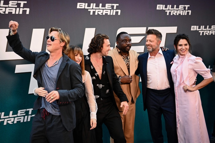 ‘Bullet Train’ Paris premiere: Brad Pitt and more arrive in style on blue carpet