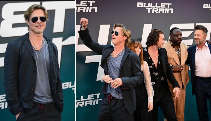 ‘Bullet Train’ Paris premiere: Brad Pitt and more arrive in style on blue carpet