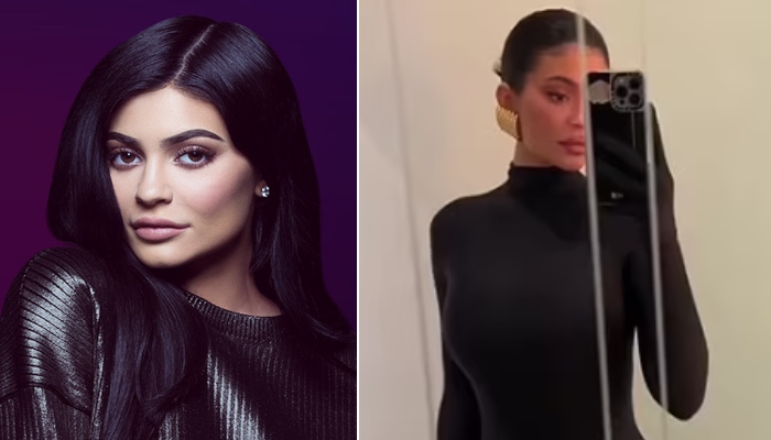 Kylie Jenner puts her hourglass figure on display in Balenciagas black catsuit