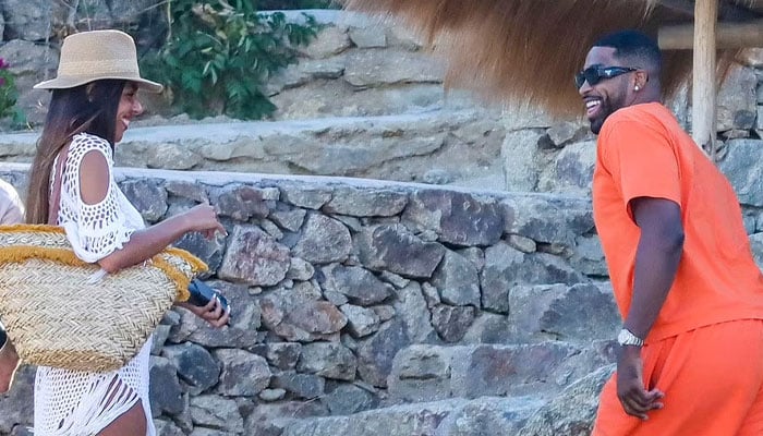 Tristan Thompson hangs out with two mystery women in Greece: see pics
