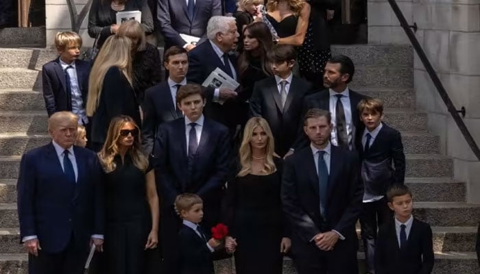 Donald Trump and children mourn Ivana Trump at funeral in NYC