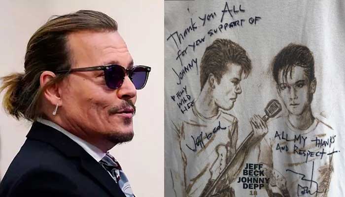 Johnny Depp and Jeff Beck donate signed t-shirts for wildlife charity auction