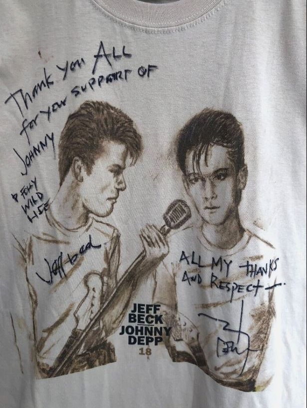 Johnny Depp and Jeff Beck donate signed t-shirts for wildlife charity auction