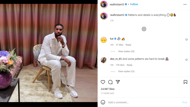 Tristan Thompson’s post about ‘pattern’ sparks backlash on internet