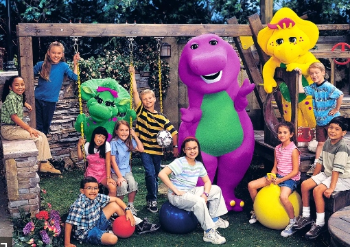 When she was part of the super-elite Barney gang in the 90s