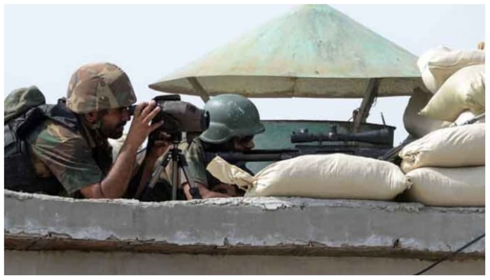 Pakistan Army soldiers alert on position on a check post. — AFP/File