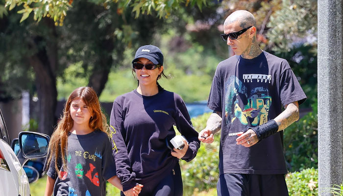 Kourtney Kardashian and Travis Barker were seen on the streets of LA soon after their Palm Springs vacation