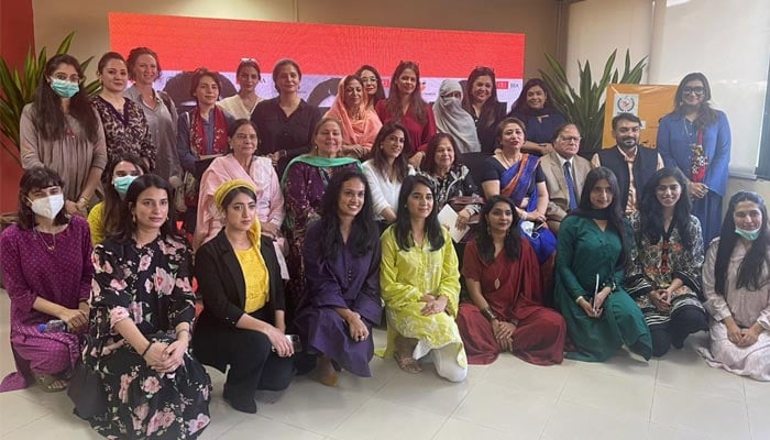 Women journalists at the consultative meeting held by the National Commission for Human Rights in Islamabad on July 29, 2022. — NCHR