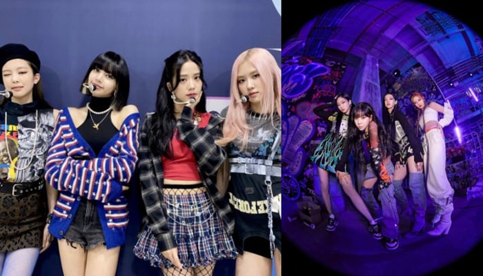 On left-hand side:Blackpink for Ready For Love, On right-hand side:Aespa for Dreams Come True