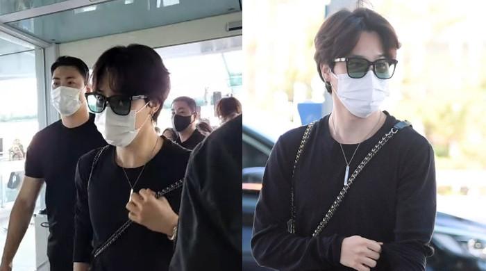 Fans caught sight of BTS Jimin at the airport