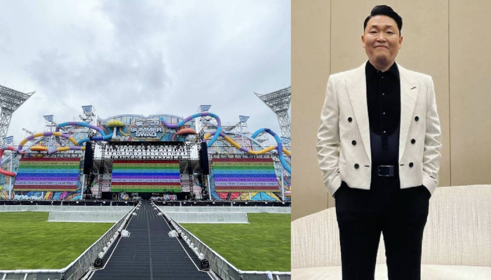 A construction worker died while dismantling the set of Psy’s Summer Swag Concert