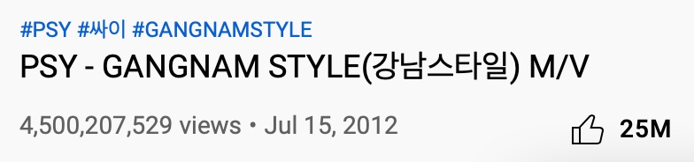 PSYs Gangnam Style exceeds 4.5 billion views on YouTube