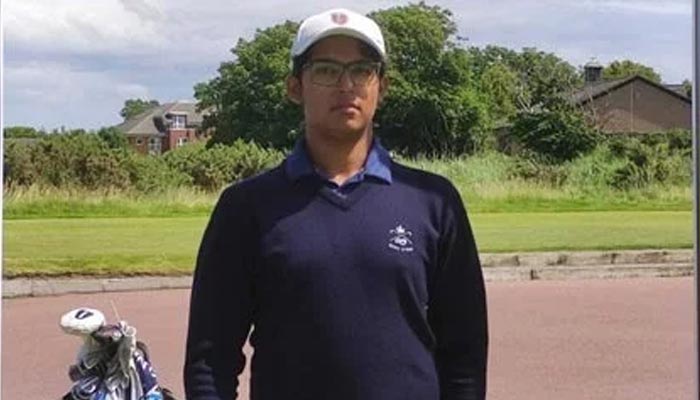 Junior golfer Omar Khalid. — Geo News/File