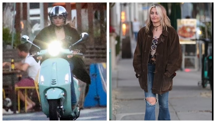 Paris Jackson turns heads with her stylish appearance in Santa Monica, rides Vespa