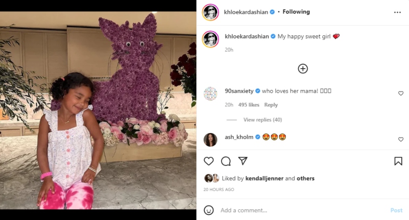 Khloé Kardashian praises daughter True Thompson after welcoming baby boy