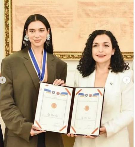 British singer Dua Lipa becomes Honorary Ambassador of Kosovo: Photos