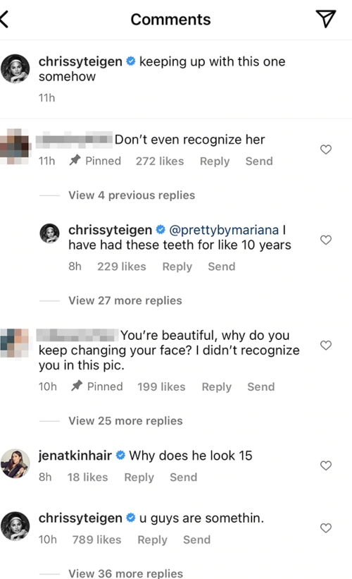 Chrissy Teigen risponde ai troll che affermano di non riconoscerla nei nuovi filmati