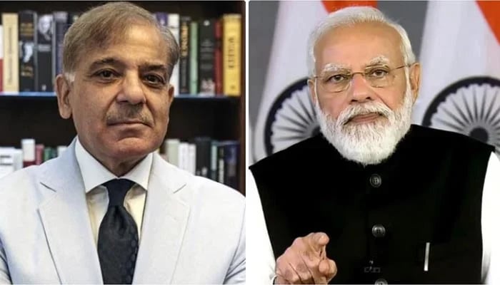 Prime Minister Shahbaz Sharif and his Indian counterpart Narendra Modi.